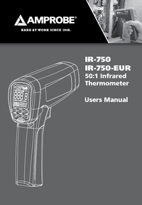Thumbnail of document Manual - IR-750 Infrared Thermometer